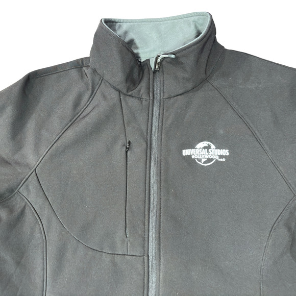 Landway Black Softshell Universal Studios Hollywood Full Zip Jacket Womens Large - Picture 3 of 16